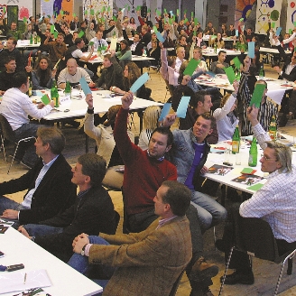 Workshop  und Großgruppe